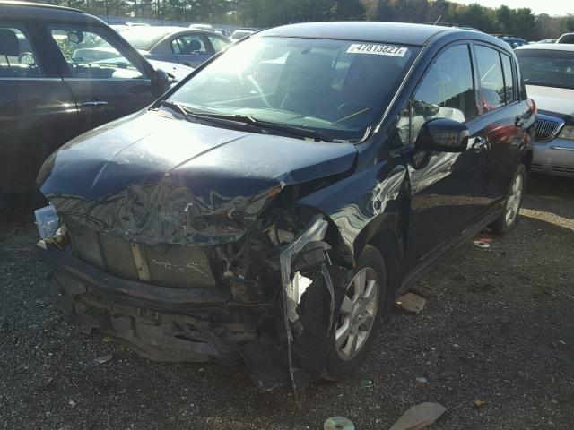 3N1BC13E08L392265 - 2008 NISSAN VERSA S BLACK photo 2