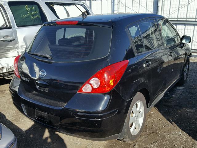 3N1BC13E08L392265 - 2008 NISSAN VERSA S BLACK photo 4