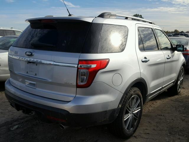 1FM5K8F84FGA20386 - 2015 FORD EXPLORER L SILVER photo 4