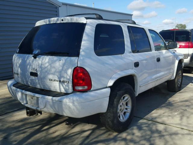 1B4HS48N02F165600 - 2002 DODGE DURANGO SL WHITE photo 4