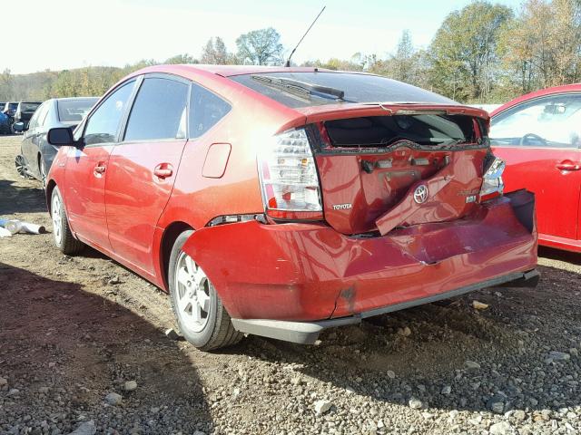 JTDKB20U777629922 - 2007 TOYOTA PRIUS RED photo 3