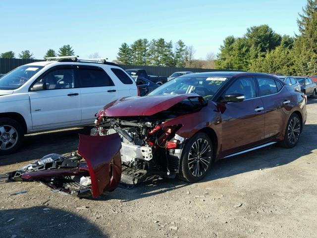 1N4AA6AP9HC420548 - 2017 NISSAN MAXIMA 3.5 MAROON photo 2