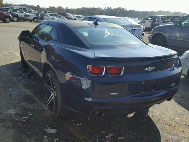 2G1FB1ED6B9140125 - 2011 CHEVROLET CAMARO LT BLUE photo 3