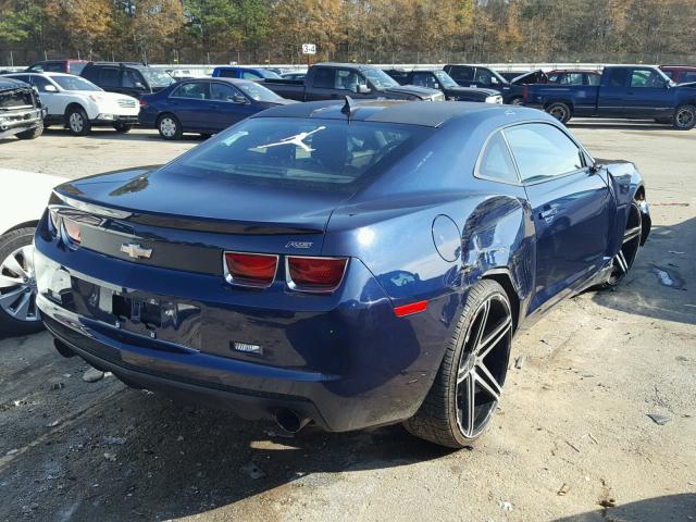 2G1FB1ED6B9140125 - 2011 CHEVROLET CAMARO LT BLUE photo 4