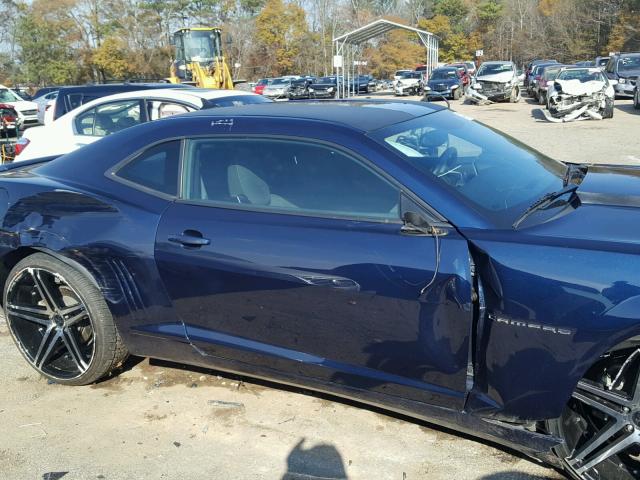 2G1FB1ED6B9140125 - 2011 CHEVROLET CAMARO LT BLUE photo 9