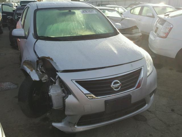 3N1CN7AP9EL864724 - 2014 NISSAN VERSA S SILVER photo 1