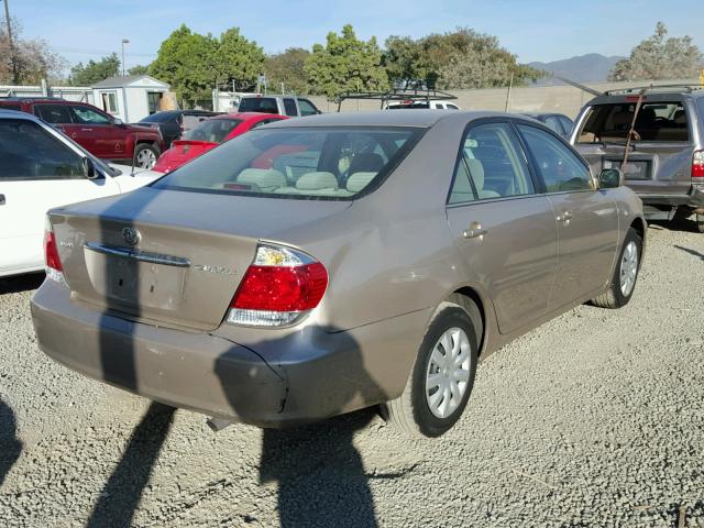 4T1BE32K35U423001 - 2005 TOYOTA CAMRY LE BEIGE photo 4