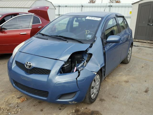 JTDKT4K33A5286462 - 2010 TOYOTA YARIS BLUE photo 2