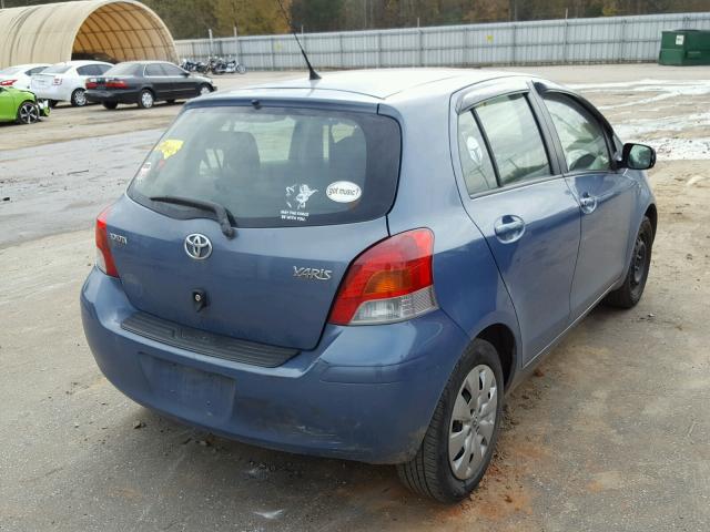 JTDKT4K33A5286462 - 2010 TOYOTA YARIS BLUE photo 4