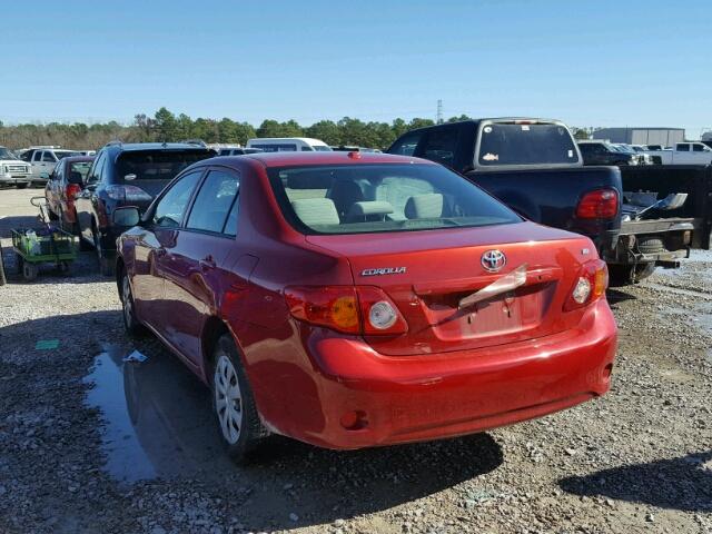 JTDBU4EE5A9111178 - 2010 TOYOTA COROLLA BA RED photo 3