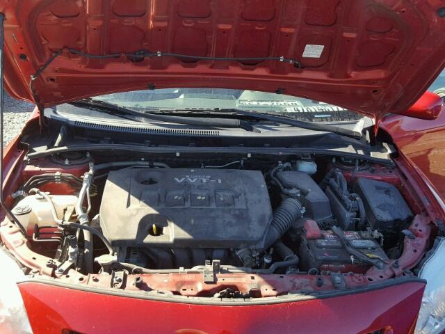 JTDBU4EE5A9111178 - 2010 TOYOTA COROLLA BA RED photo 7