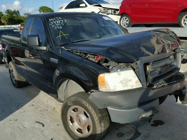 1FTRF12205NB73652 - 2005 FORD F150 BLACK photo 1