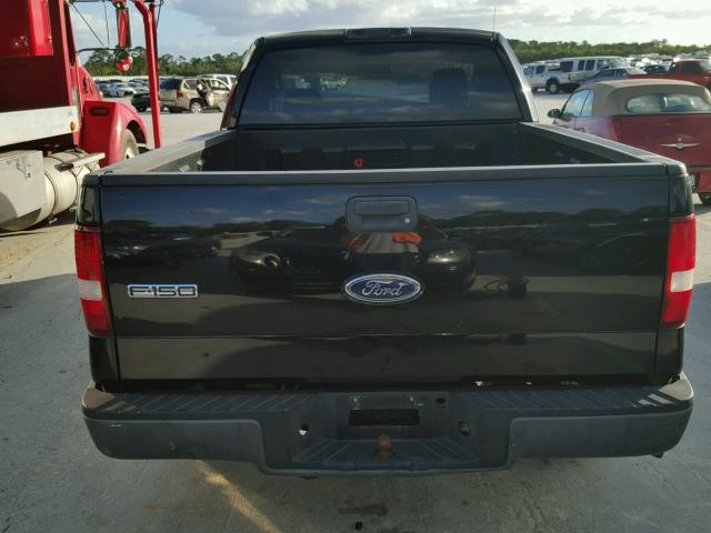 1FTRF12205NB73652 - 2005 FORD F150 BLACK photo 6