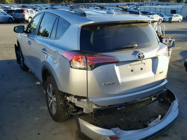 2T3WFREV7HW367857 - 2017 TOYOTA RAV4 XLE SILVER photo 3