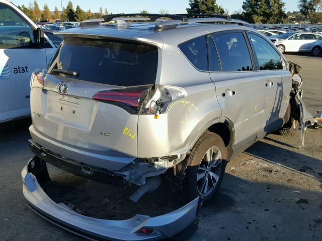 2T3WFREV7HW367857 - 2017 TOYOTA RAV4 XLE SILVER photo 4