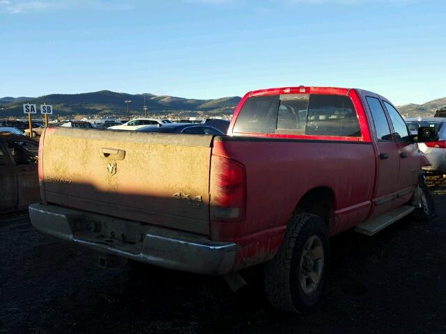 3D7KS28C86G278524 - 2006 DODGE RAM 2500 S RED photo 4