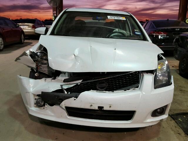 3N1AB6AP1CL649636 - 2012 NISSAN SENTRA 2.0 WHITE photo 9