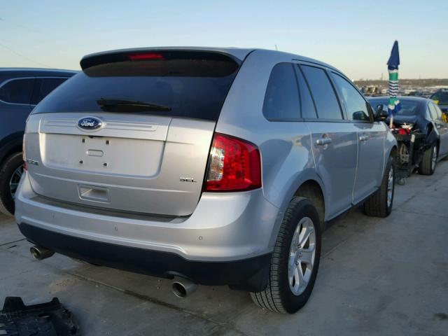 2FMDK3JC8EBA91963 - 2014 FORD EDGE SEL SILVER photo 4