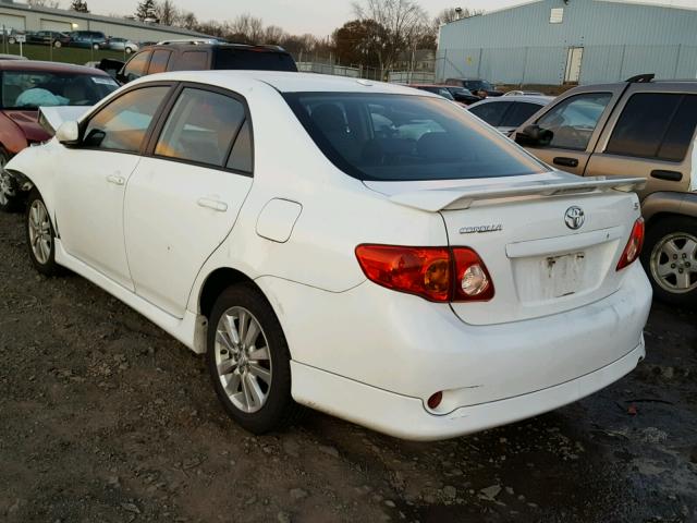 2T1BU40EX9C109052 - 2009 TOYOTA COROLLA BA WHITE photo 3