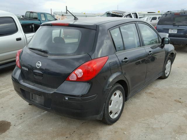 3N1BC13E88L352936 - 2008 NISSAN VERSA S BLACK photo 4