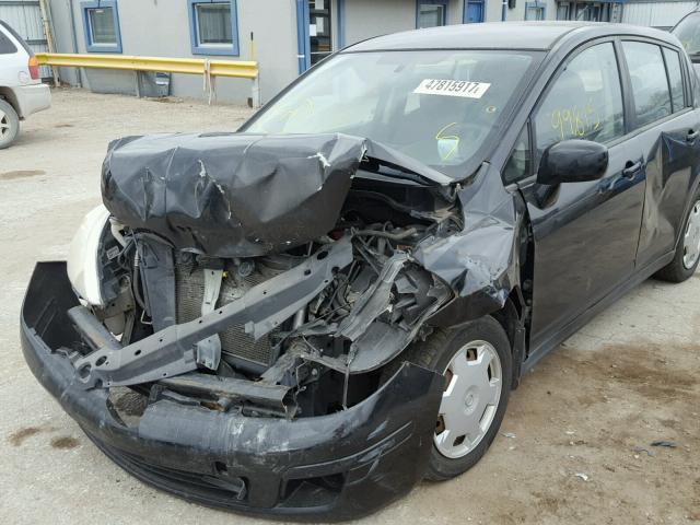 3N1BC13E88L352936 - 2008 NISSAN VERSA S BLACK photo 9