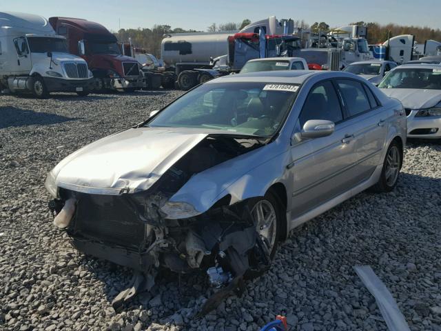 19UUA66228A007310 - 2008 ACURA TL SILVER photo 2