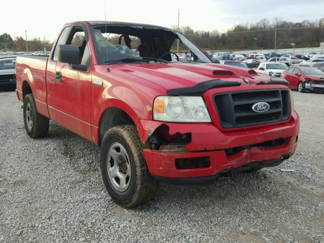 1FTRF14W05NB14665 - 2005 FORD F150 RED photo 1