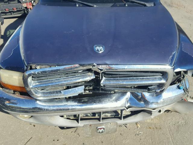 1D7GL42N54S509216 - 2004 DODGE DAKOTA SLT BLUE photo 7