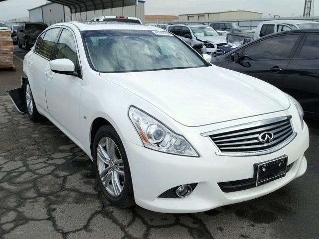 JN1CV6AP9FM502216 - 2015 INFINITI Q40 WHITE photo 1