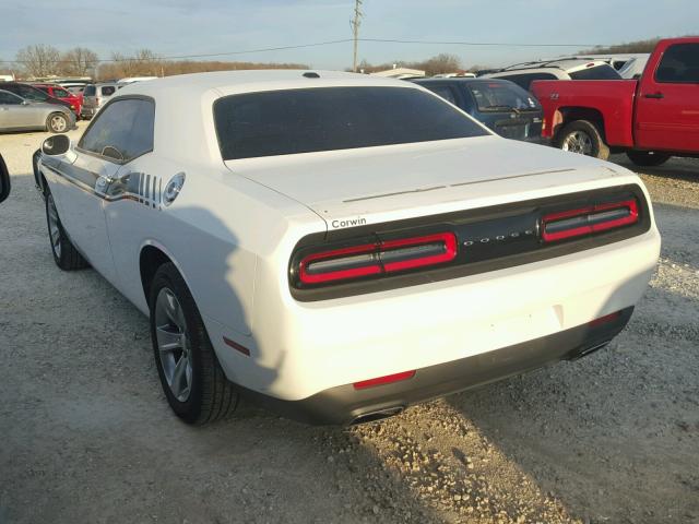 2C3CDZAGXFH885060 - 2015 DODGE CHALLENGER WHITE photo 3