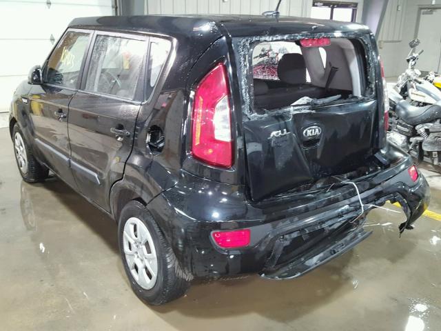 KNDJT2A52D7529853 - 2013 KIA SOUL BLACK photo 3