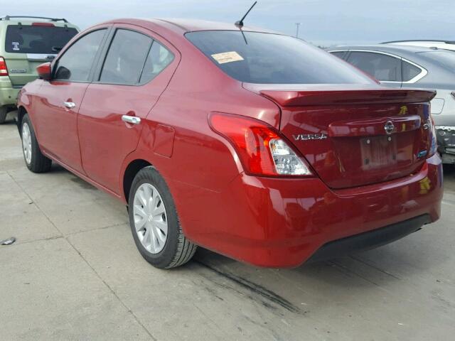 3N1CN7AP9FL853322 - 2015 NISSAN VERSA S RED photo 3