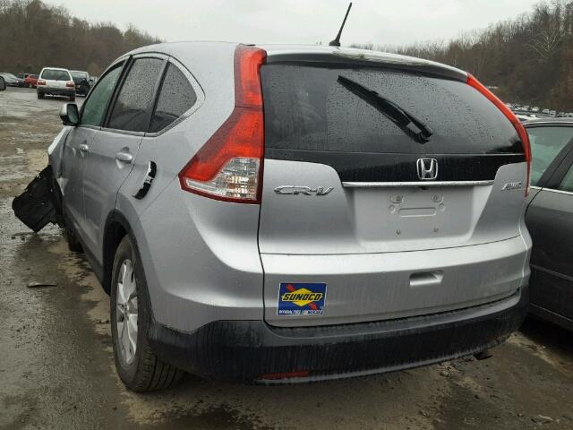 5J6RM4H50EL049072 - 2014 HONDA CR-V EX SILVER photo 3