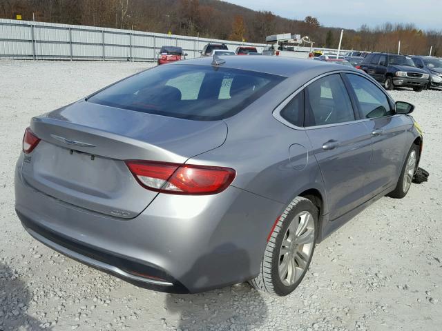 1C3CCCAB8FN642634 - 2015 CHRYSLER 200 LIMITE SILVER photo 4