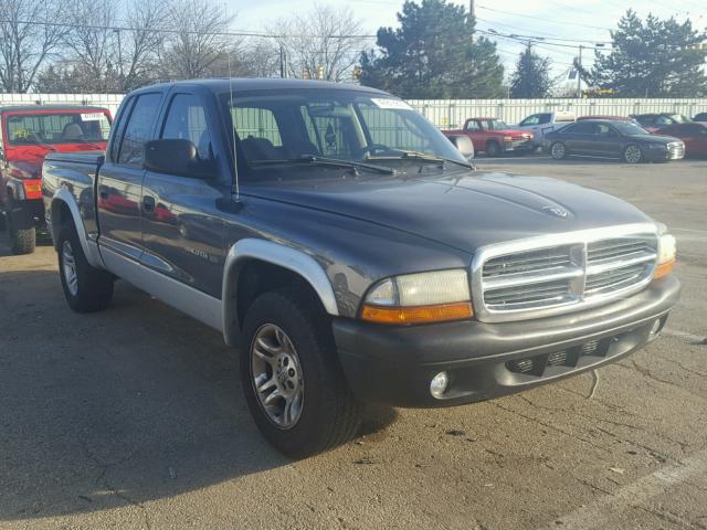 1B7HL48N52S668806 - 2002 DODGE DAKOTA QUA CHARCOAL photo 1