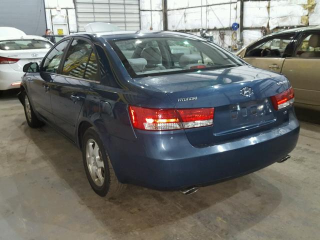 5NPEU46F26H008710 - 2006 HYUNDAI SONATA GLS BLUE photo 3