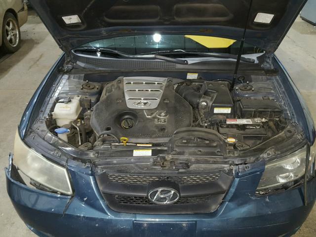 5NPEU46F26H008710 - 2006 HYUNDAI SONATA GLS BLUE photo 7