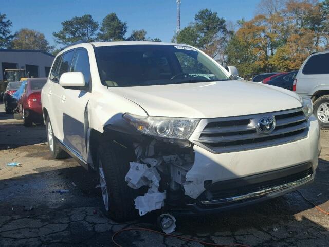 5TDZK3EH0DS130039 - 2013 TOYOTA HIGHLANDER WHITE photo 1