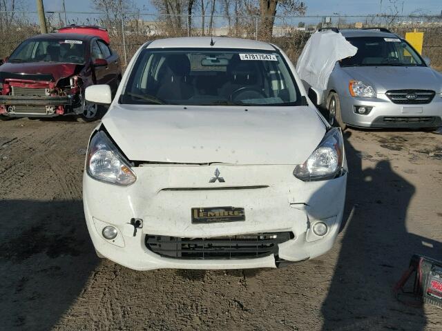 ML32A4HJ5EH022808 - 2014 MITSUBISHI MIRAGE ES WHITE photo 9