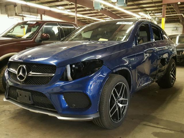 4JGED6EB8HA054493 - 2017 MERCEDES-BENZ GLE COUPE BLUE photo 2