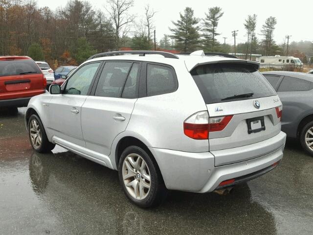 WBXPC934X8WJ16729 - 2008 BMW X3 3.0SI SILVER photo 3