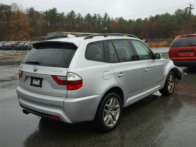 WBXPC934X8WJ16729 - 2008 BMW X3 3.0SI SILVER photo 4