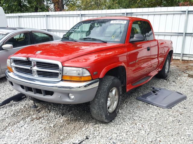 1B7GG22Y9WS540601 - 1998 DODGE DAKOTA RED photo 2