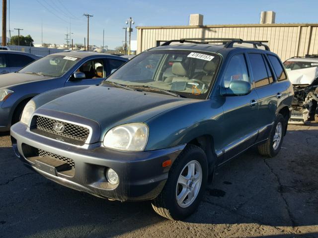 KM8SC13D62U170097 - 2002 HYUNDAI SANTA FE G GREEN photo 2