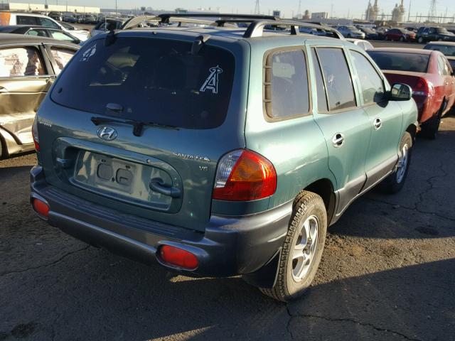 KM8SC13D62U170097 - 2002 HYUNDAI SANTA FE G GREEN photo 4