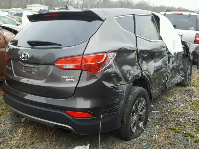 5XYZTDLB4EG213909 - 2014 HYUNDAI SANTA FE S BROWN photo 4