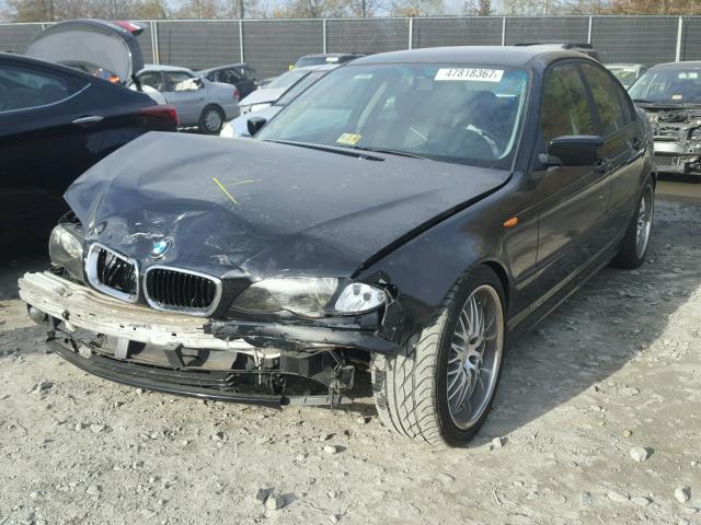 WBAEV33492KL68303 - 2002 BMW 325 I BLACK photo 2