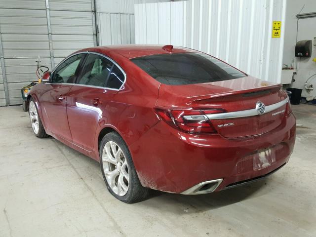 2G4GT5GX9F9296233 - 2015 BUICK REGAL GS RED photo 3