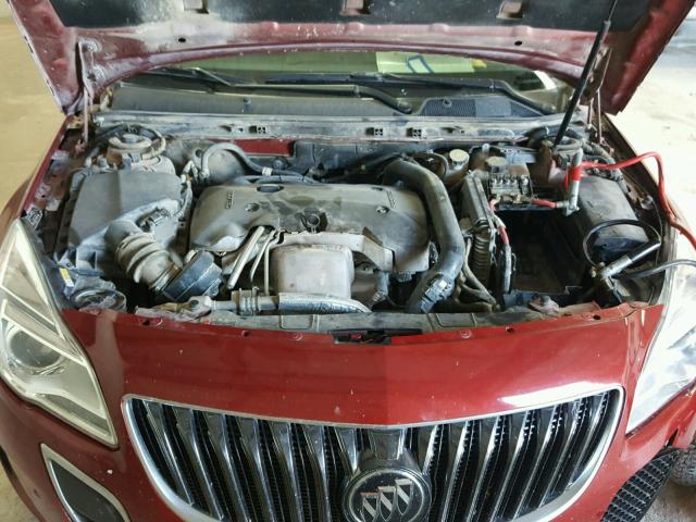 2G4GT5GX9F9296233 - 2015 BUICK REGAL GS RED photo 7