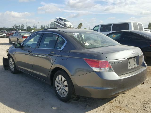 1HGCP26309A166663 - 2009 HONDA ACCORD LX GRAY photo 3